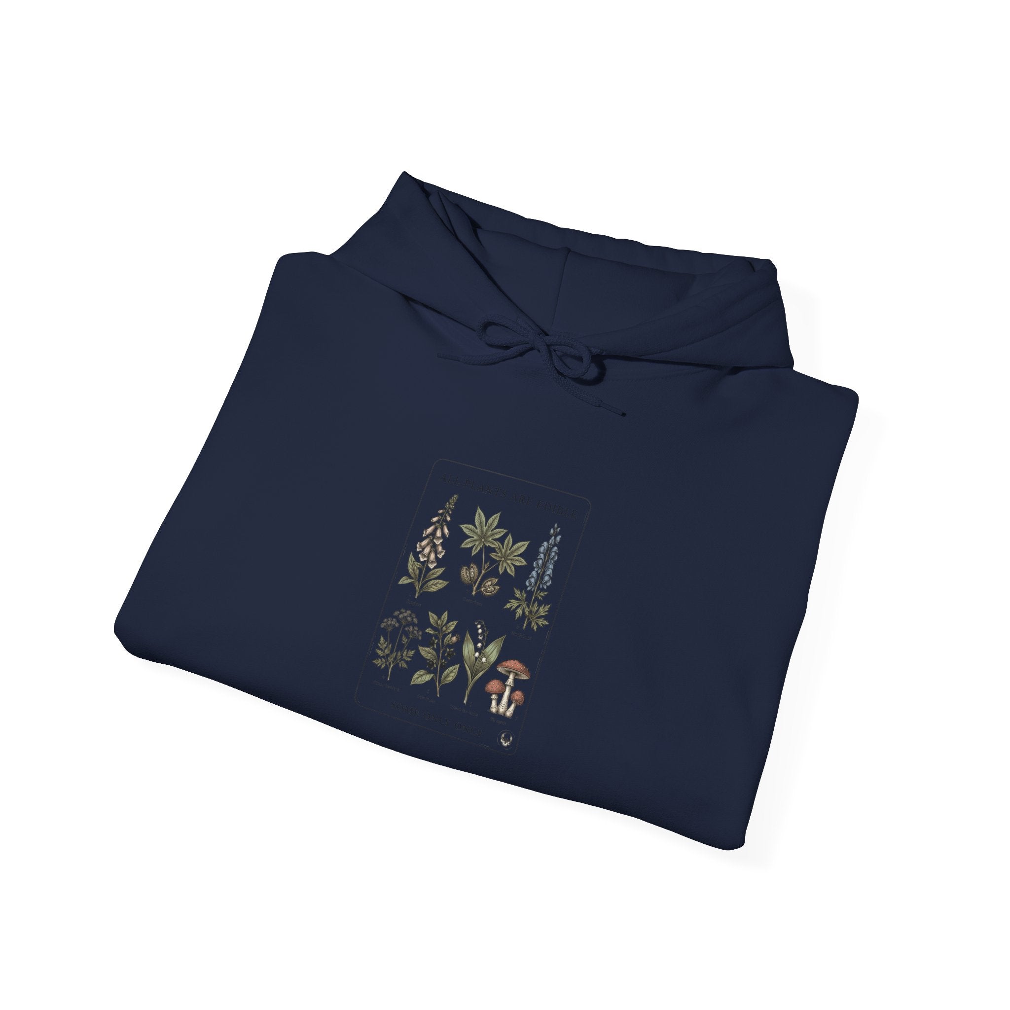 All Plants Are Edible Hoodie | Vintage Botanical, Forager Mycology Humor