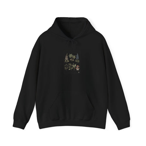 All Plants Are Edible Hoodie | Vintage Botanical, Forager Mycology Humor