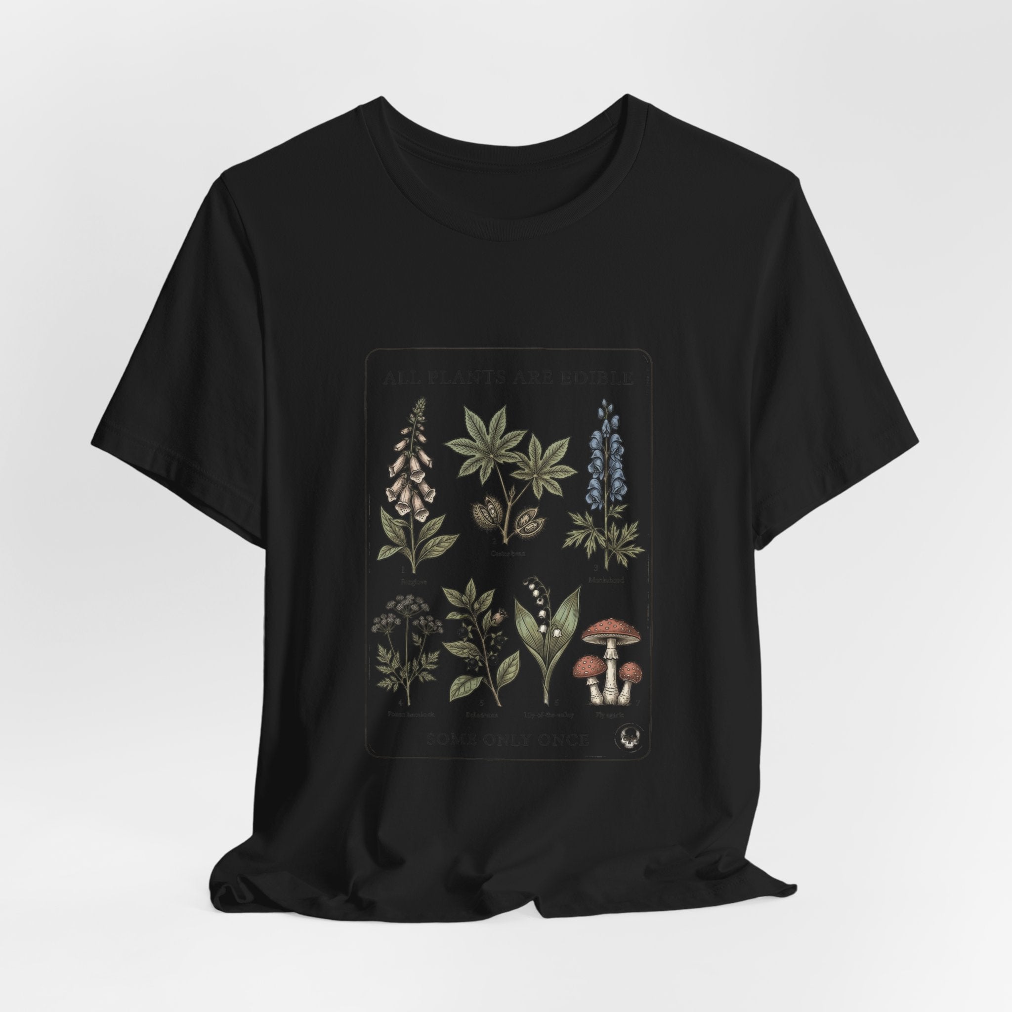 All Plants Are Edible Tee | Vintage Botanical Illustration, Mycology Humor