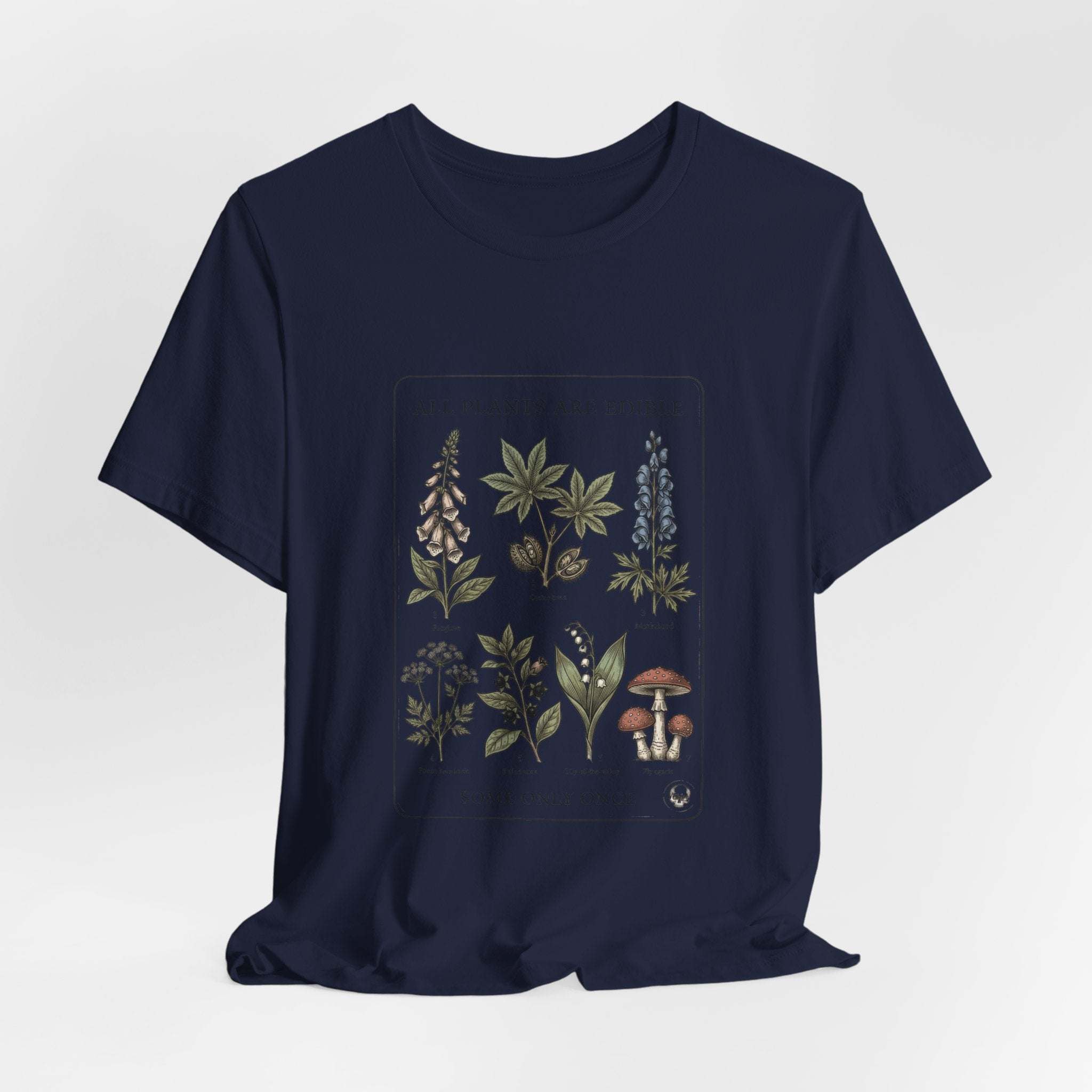 All Plants Are Edible Tee | Vintage Botanical Illustration, Mycology Humor