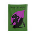 Wall Tapestry — "Black Girl Magic" Silhouette Decorative Tapestry (Green & Purple)