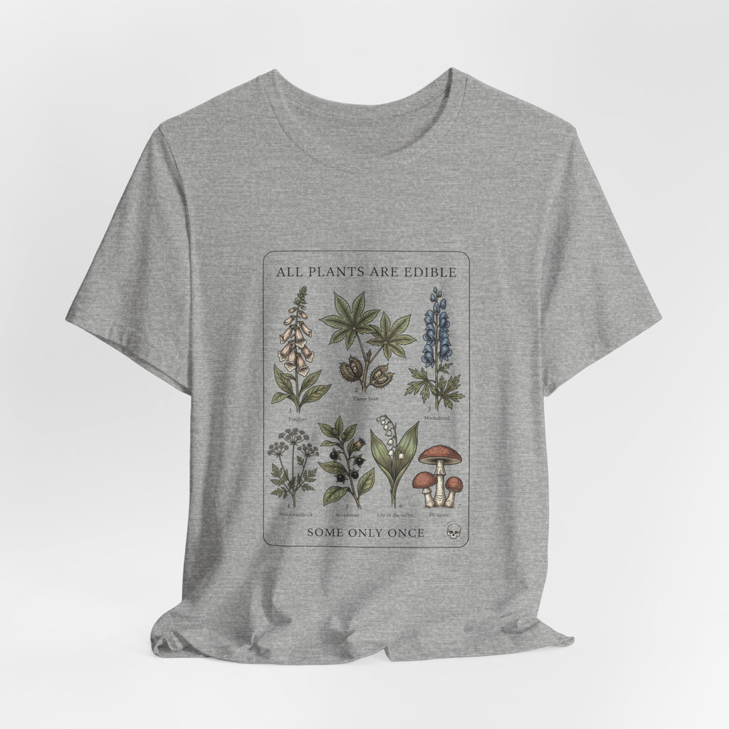 All Plants Are Edible Tee | Vintage Botanical Illustration, Mycology Humor
