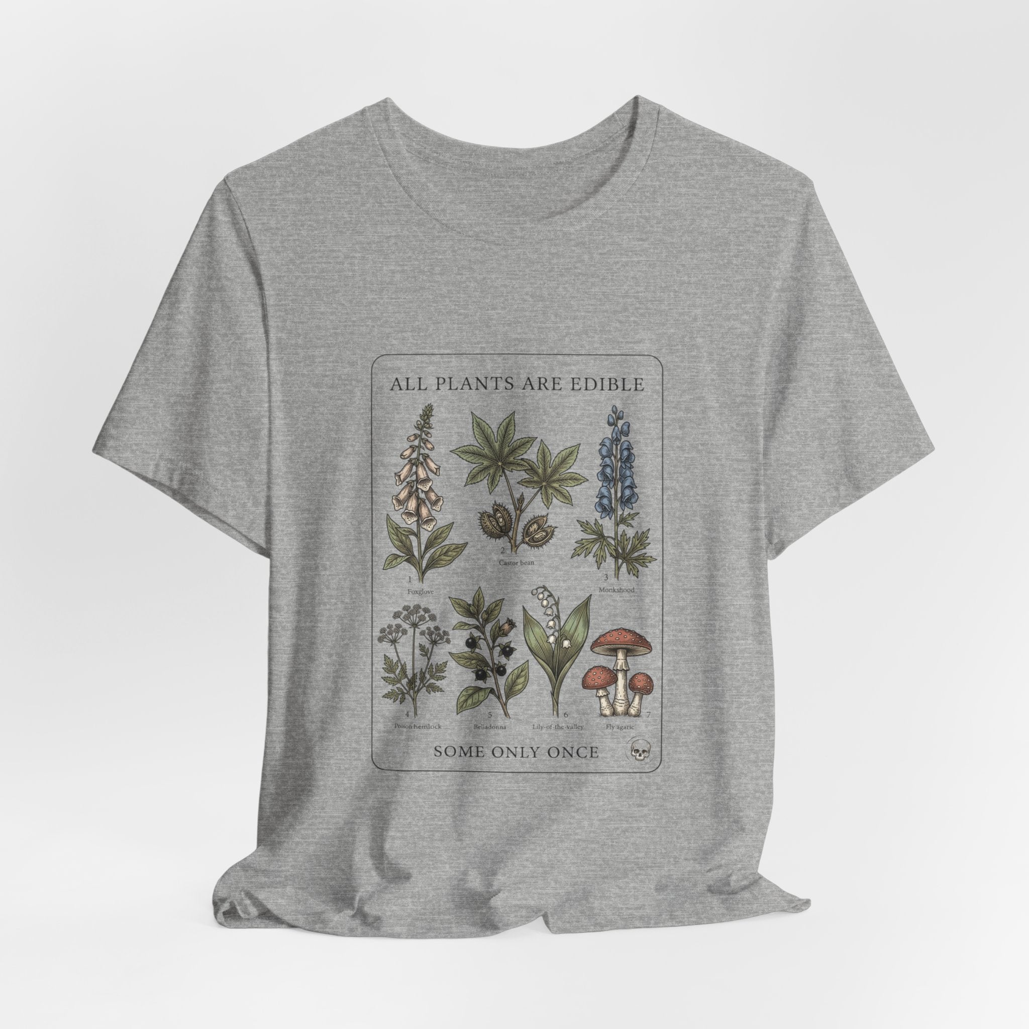 All Plants Are Edible Tee | Vintage Botanical Illustration, Mycology Humor