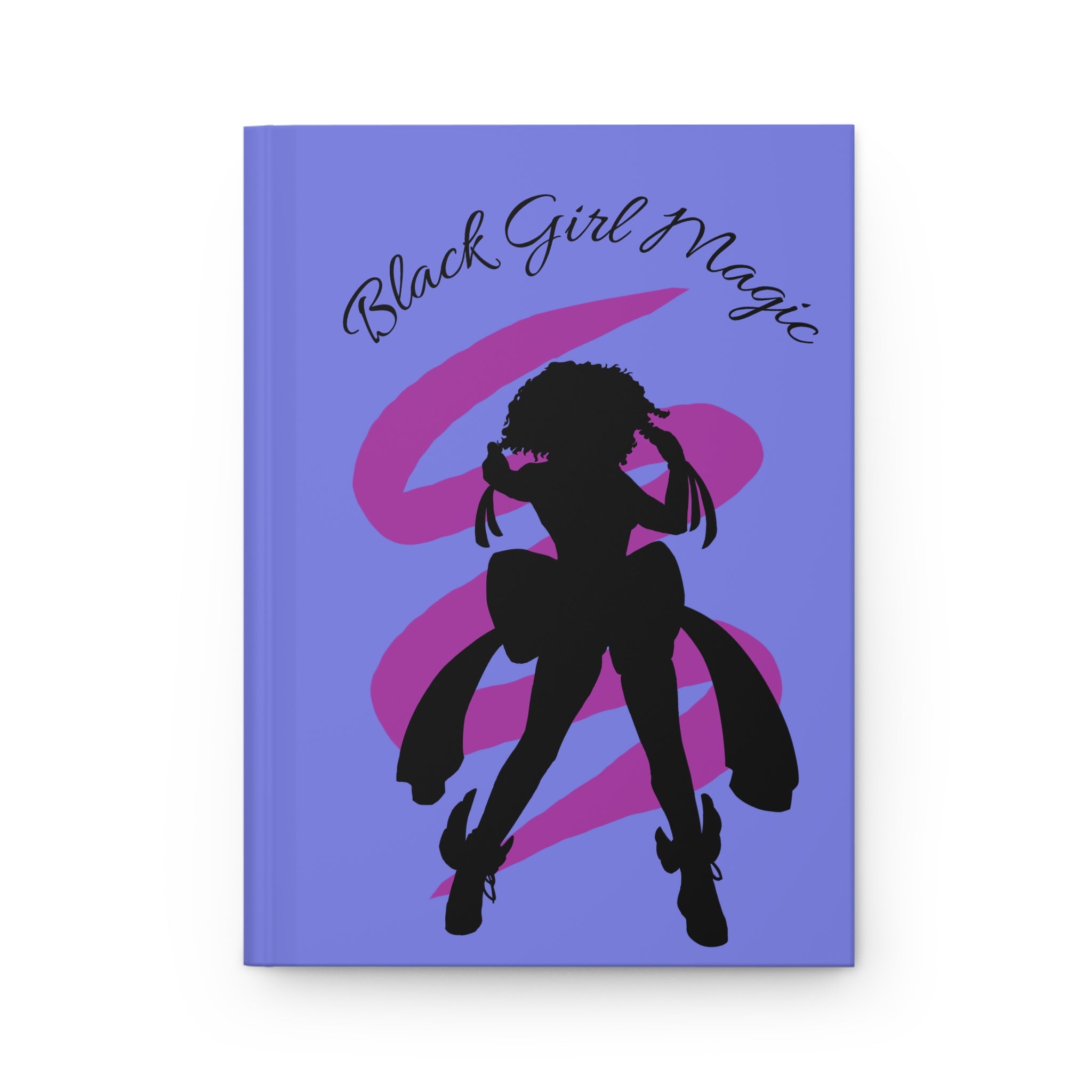 Hardcover Journal — "Black Girl Magic" Silhouette Notebook (Purple)