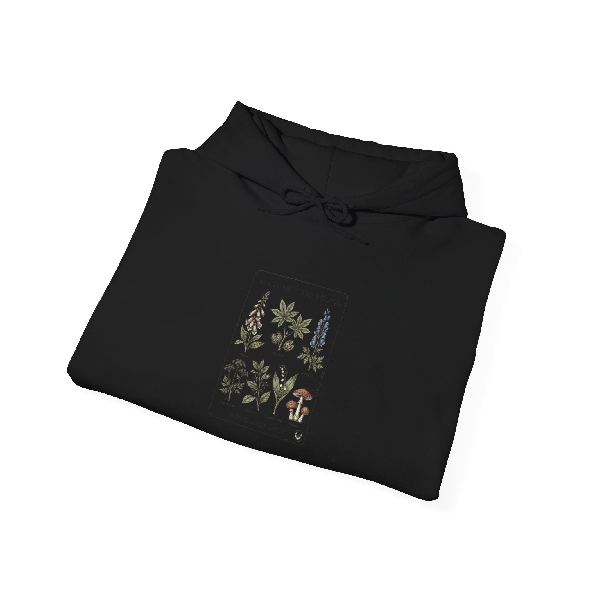 All Plants Are Edible Hoodie | Vintage Botanical, Forager Mycology Humor