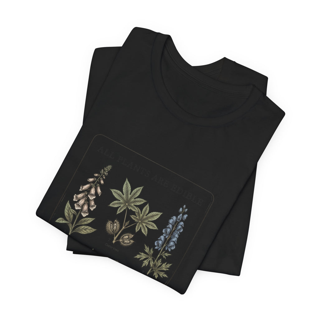 All Plants Are Edible Tee | Vintage Botanical Illustration, Mycology Humor