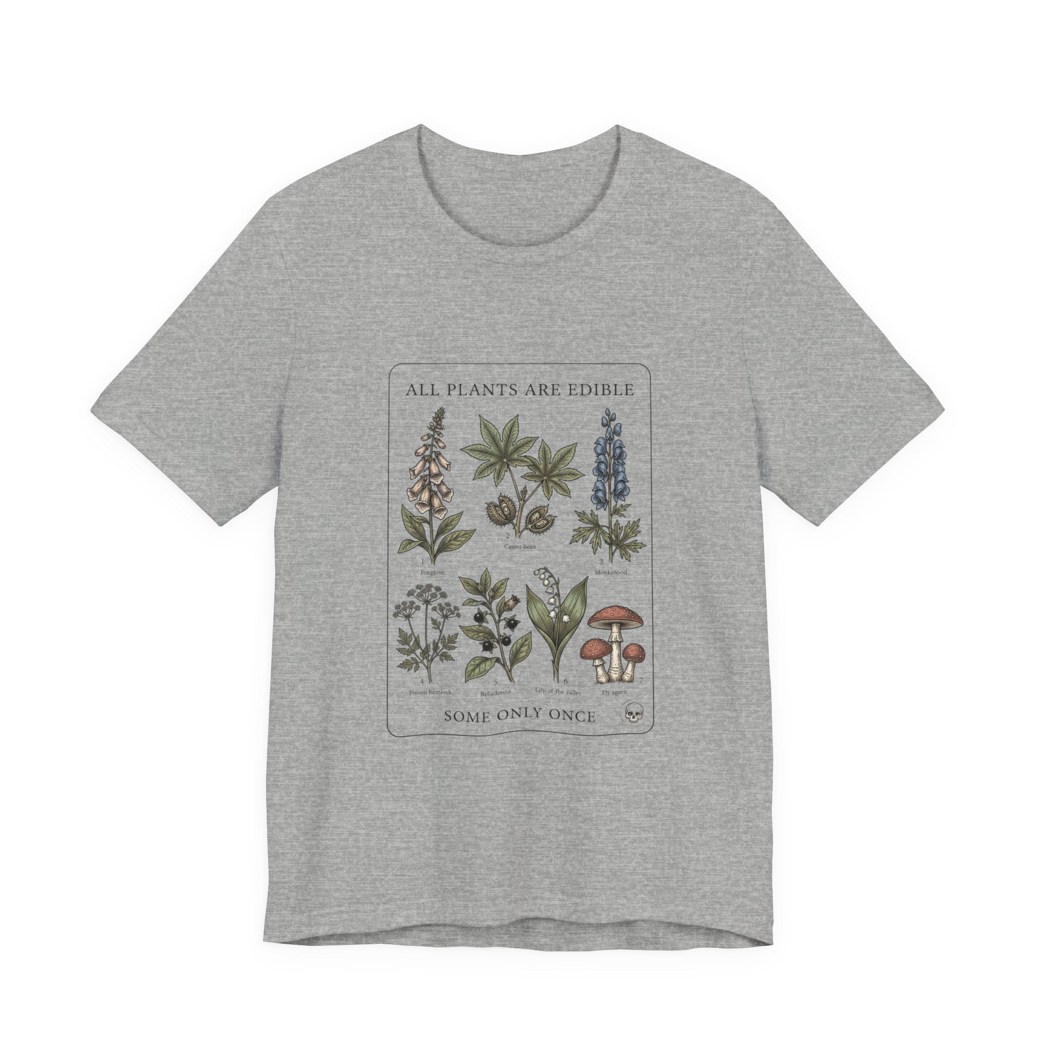 All Plants Are Edible Tee | Vintage Botanical Illustration, Mycology Humor