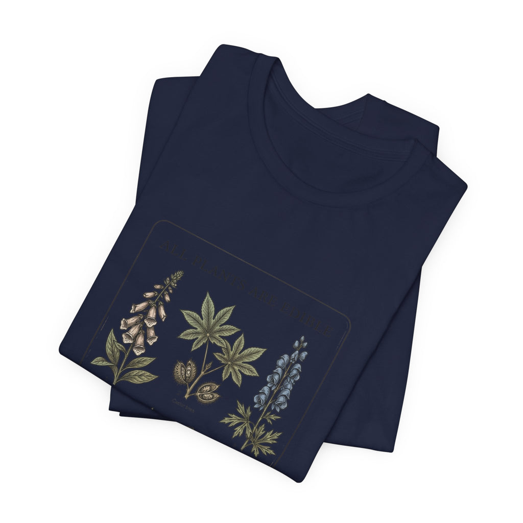 All Plants Are Edible Tee | Vintage Botanical Illustration, Mycology Humor