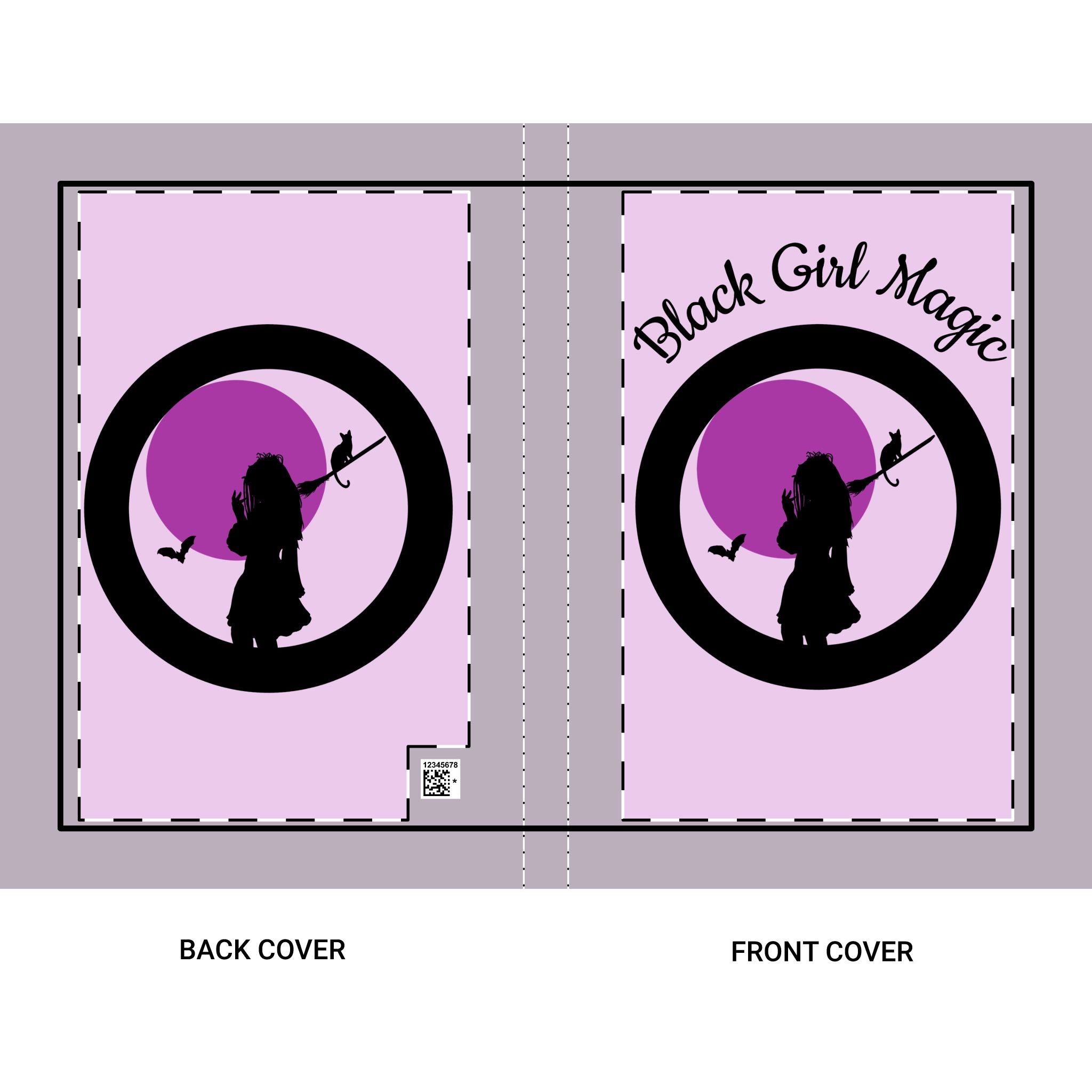 Hardcover Journal — "Black Girl Magic" Pink Silhouette Notebook