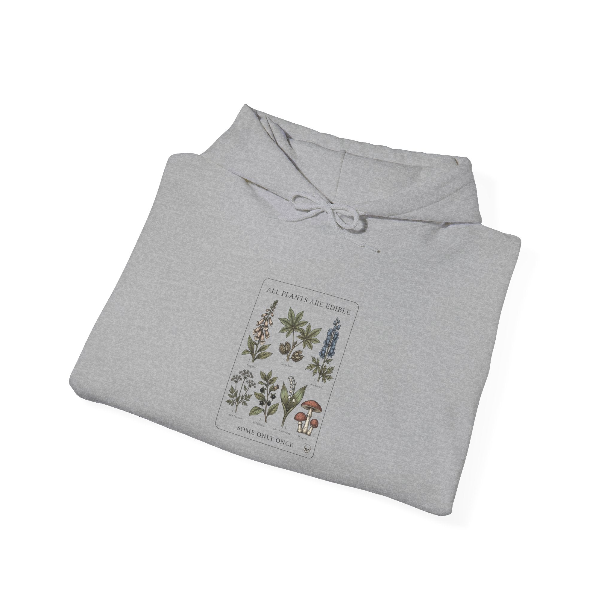 All Plants Are Edible Hoodie | Vintage Botanical, Forager Mycology Humor