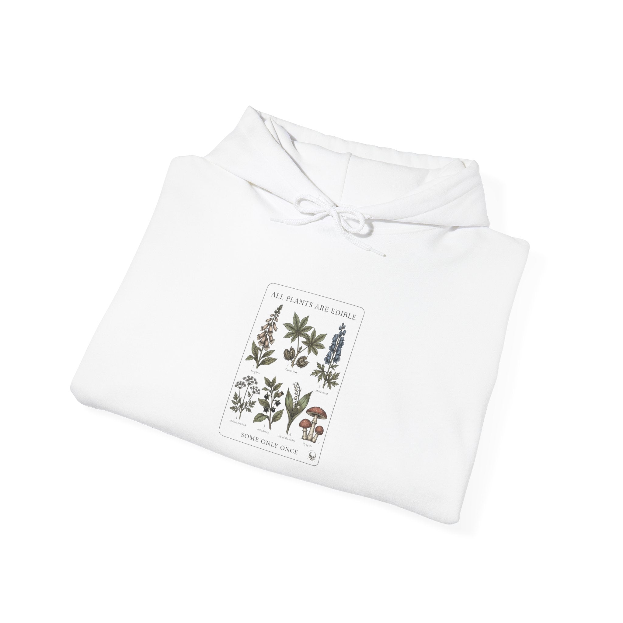 All Plants Are Edible Hoodie | Vintage Botanical, Forager Mycology Humor